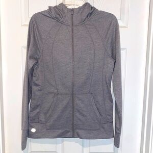 Zelos grey hooded athletic jacket. Size S